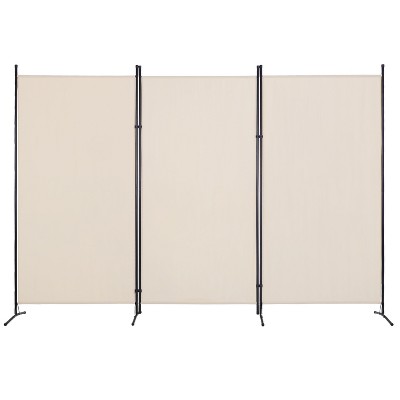 FDW Versatile 3-Panel Room Divider Folding Privacy Screen with Metal Frame Space Separator Background Wall Freestanding Room Dividers