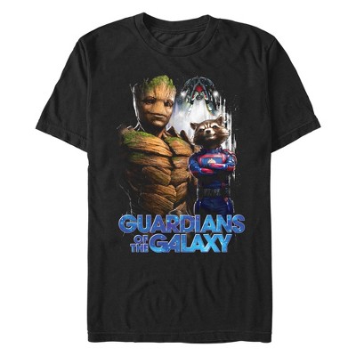 Men's Guardians of the Galaxy Vol. 3 Groot and Rocket Poster T-Shirt