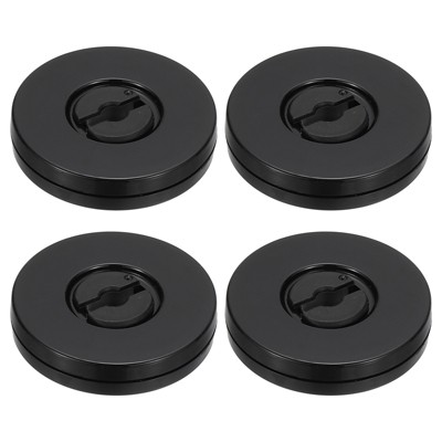 Unique Bargains High-strength Plastic 360-degree Rotating Anti-slip Multi-use Black Swivel Stand 4 Pcs