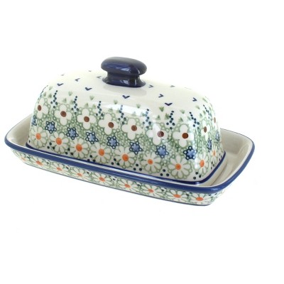 Blue Rose Polish Pottery M074 Manufaktura Butter DIsh
