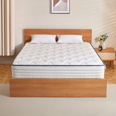 Swedrea Hybrid Mattress Breathable Medium Cooling Memory Foam Bed-in-a-Box White