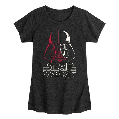 Girls' - Star Wars - Darth Vader Logo Fitted Short Sleeve Graphic T-Shirt