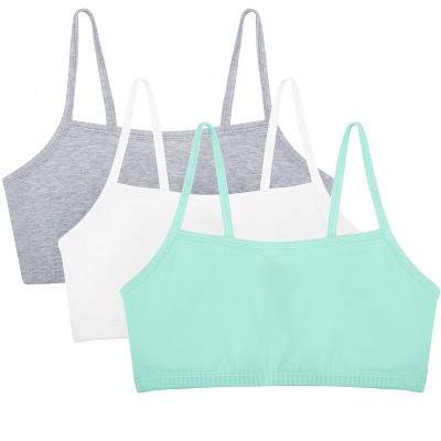 Fruit of the Loom Women's Spaghetti Strap Cotton Sports Bra 3-Pack