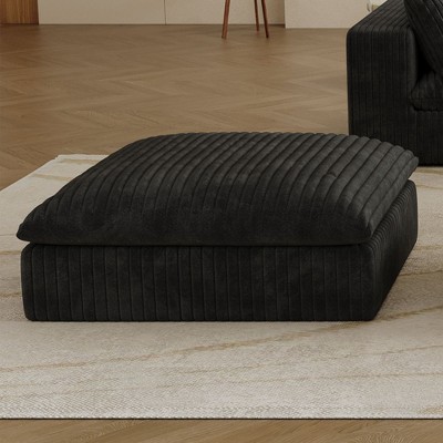 Kumasinova 39.4" Modular Ottoman for Cloud Sofa,Plush Corduroy Fabric Footrest Ottoman with Removable Cushion,DIY Combination for Living Room