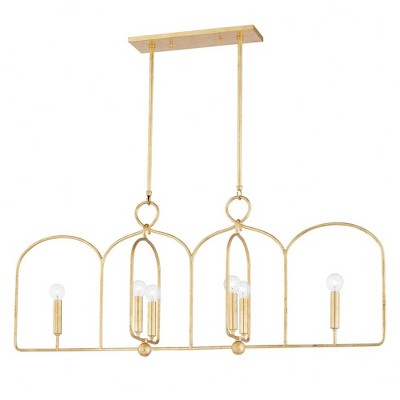 Mitzi Mallory 6 - Light Island Pendant Light in  Gold Leaf