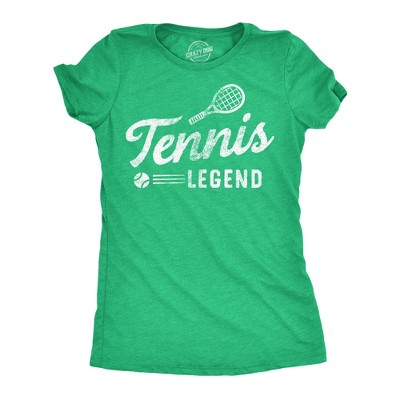 Womens Funny T Shirts Tennis Lengend Sarcastic Sports Graphic Tee for Ladies - Crazy Dog Women's T Shirt With Sarcastic Sayings
