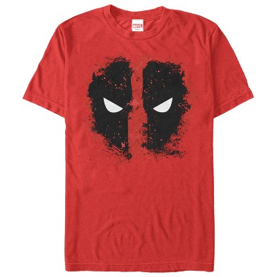 Men's Marvel Deadpool Reverse Mask Splatter T-Shirt