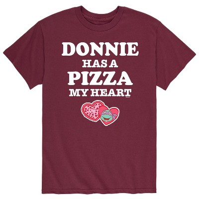 Men's - Teenage Mutant Ninja Turtles - Donnie Has A Pizza My Heart Short Sleeve Graphic T-Shirt