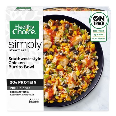 Healthy Choice Frozen Simply Steamers Southwestern Style Chicken Burrito Bowl - 9.5oz