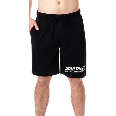 Star Trek The Next Generation TNG Mens' TV Show Logo Sleep Pajama Shorts Black