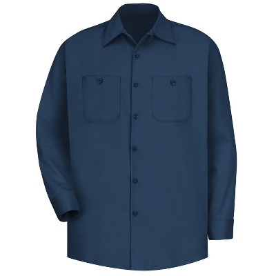 Red Kap Men's Long Sleeve Wrinkle-Resistant Cotton Work Shirt