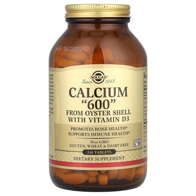 Solgar Calcium "600" from Oyster Shell with Vitamin D3, 240 Tablets