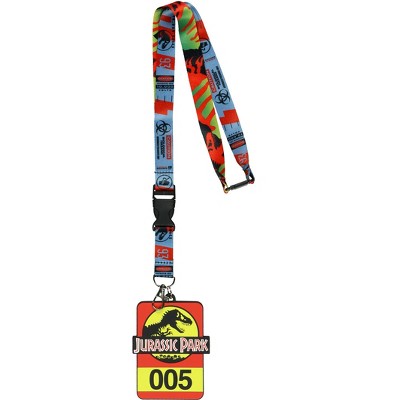 Jurassic Park 005 Vehicle ID Tag Breakaway Lanyard ID Badge Holder Neck Strap Multicolored