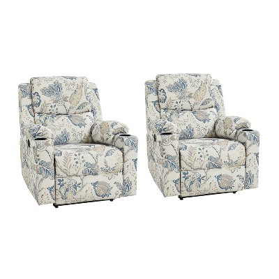 Leo Dual Motor Lift Assist Recliner with Massage and Heat Set of 2| HULALA HOME
