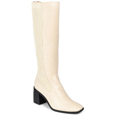 Journee Collection Women's Winny Stacked Heel Knee High Boots