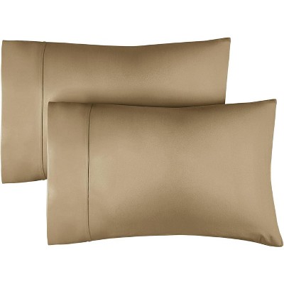 400 Thread Count 100% Cotton Pillowcase Set of 2 - Soft Sateen Pillow Covers - CGK Linens