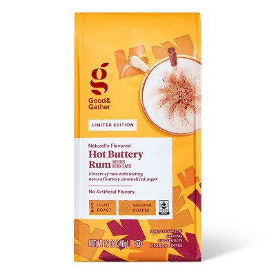 Naturally Flavored Hot Buttery Rum Light Roast Ground Coffee - 12oz - Good & Gather™