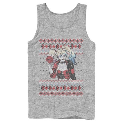 Men's Batman Ugly Christmas Harley Quinn Tank Top