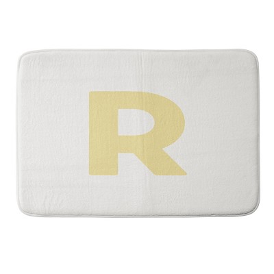 Deny Designs April Lane Art Block Monogram Memory Foam Bath Mat