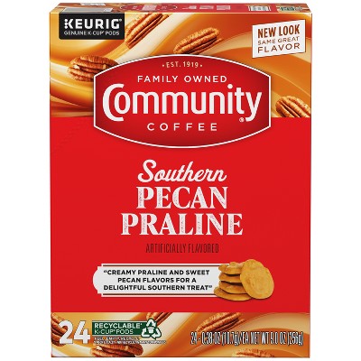 Community Coffee Southern Pecan Praline Medium Roast Coffee Pods - 24ct