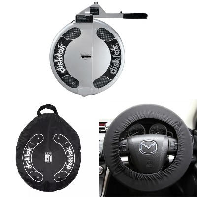 Disklok Large Steering Wheel Lock with Protective Wheel Cover and Storage Bag