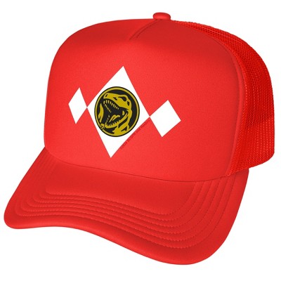 Power Rangers Red Chest Medallion Foam Trucker Cap Red