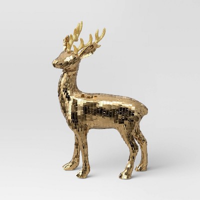 Christmas Sequin Standing Deer Decor Gold - Wondershop™