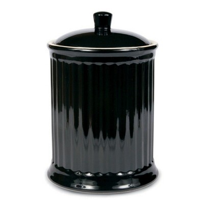 Omniware Simsbury XL Canister, 120oz Stoneware Kitchen Storage Cookie Jar with Lid, Large Airtight Container, Rustic Ceramic Canister