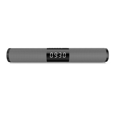 Home Theater Portable Column Bluetooth Soundbar with Alarm Clock, FM Radio and AUX USB