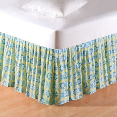 C&F Home Delilah Blue Twin Bed Skirt Drop Length: 18 inches
