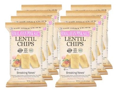 The Daily Crave Himalayan Pink Salt Lentil Chips - Case of 8/4.25 oz