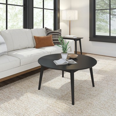 Plank+Beam Solid Wood Mid Century Modern Coffee Table, 36" Coffee Tables for Living Room