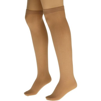 6 Pairs Women's Tear-Free Nylon Over The Knee Sheer Socks 70 Denier One Size