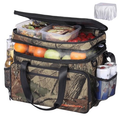 WARMOUNTS 42qt Insulated Cooler Bag 48 Cans Soft Cooler with 2 Compartment