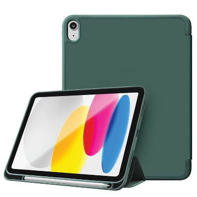 Vena For Apple iPad 10th Generation Case, iPad A16 Case Trifold Stand, iPad 11th Generation Case Pencil Holder, Slim Stand Protective Cover, Green