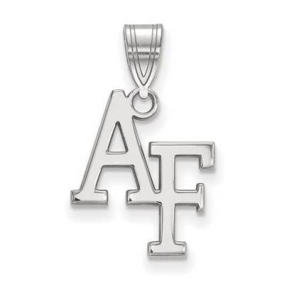 Black Bow Jewelry 14k White Gold United States Air Force Academy Fighting Falcons NCAA Medium Pendant