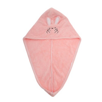 Unique Bargains Water-absorbent Rabbit Ears Hair Towel 1 Pc
