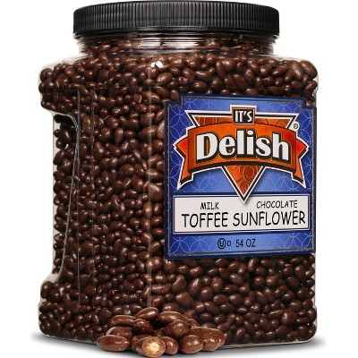 Milk Chocolate Toffee Coated Sunflower by It's Delish, 54 OZ Jumbo Container