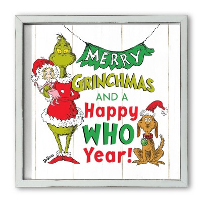 Creative Products The Grinch Happy Who Year 16x16 Dr. Seuss Framed Print