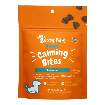 Zesty Paws Calming Bites Turkey Flavor Dog Vitamin and Supplements - 60ct