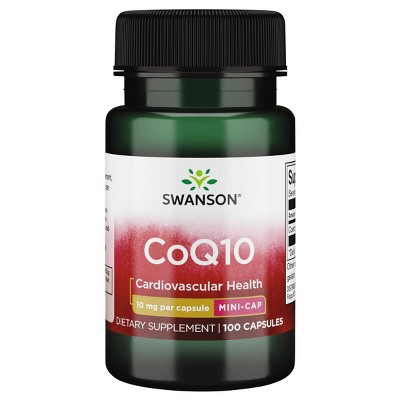 Swanson CoQ10, Promotes Cellular Energy Production, Mini Cap, 10 mg (100 Capsules)