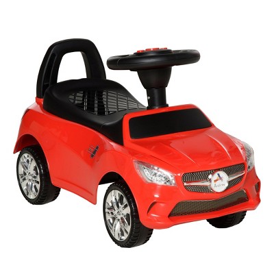 TopComfy Baby Walkers Kids Ride On Push Car, Foot to Floor Walking Sliding Toy Car for Toddler, Storage, Fashionable, Red, 25"*11"*8"