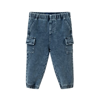 Andy & Evan  Infant  Denim Knit Jogger w/Cargo Pockets