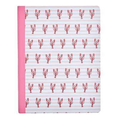 Gartner Studios Country Club E: Pink- Stripes & Red Lobsters Comp Book, School Supplies