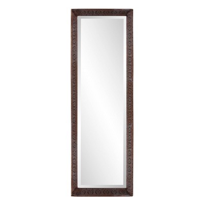 Howard Elliott 12"x36" Rectangular Full Length Dressing Mirror with Hand Crafted Metal Frame Bronze: Elegant Modern Decor