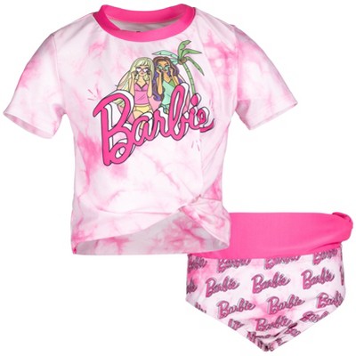 Barbie Girls Rash Guard and Bikini Bottom Little Kid to Big Kid