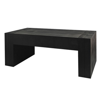 Dexmalle Modern Black Solid Wood Coffee Table