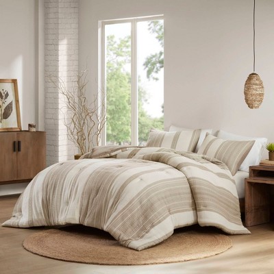 NicBex 3 Pcs Comforter Set Casual Boho Aesthetic Bedding Set, Cotton Jacquard Waffle Bedding Comforter Sets, 1 Comforter, 2 Pillow Shams