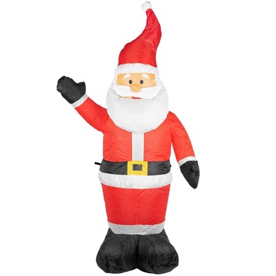 ProductWorks Candy Cane Lane Inflatable Santa Outdoor Display