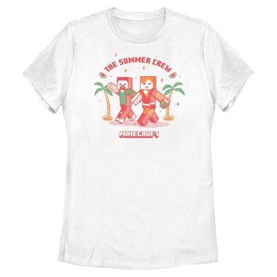 Womens Minecraft Summer Crew T Shirt